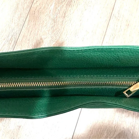 Vida Castellani Green Leather Shoulder Bag - Picture 6 of 10